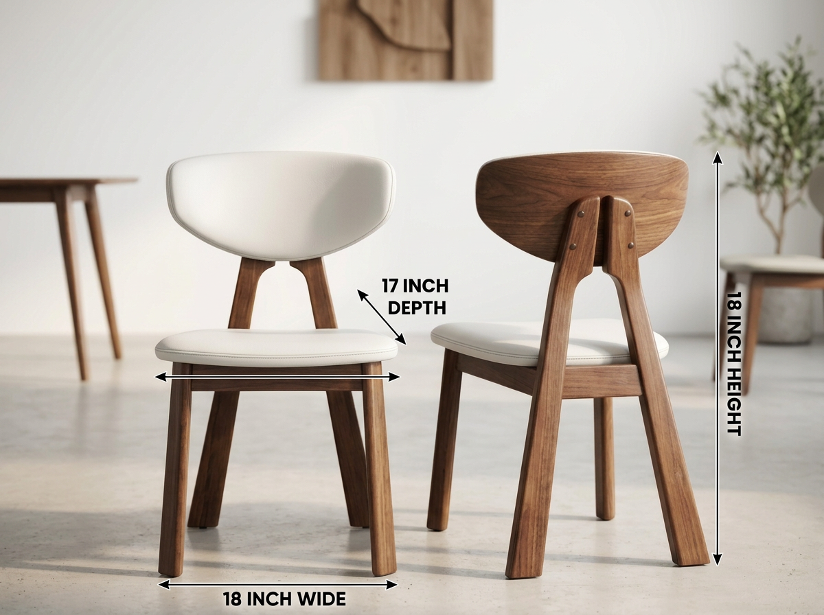 solid wood walnut dining chair