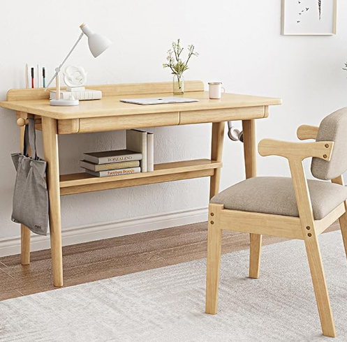 solid oak mcm study desk