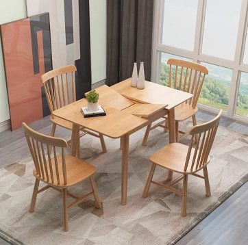 Extendable MCM Dining Table Light Oak