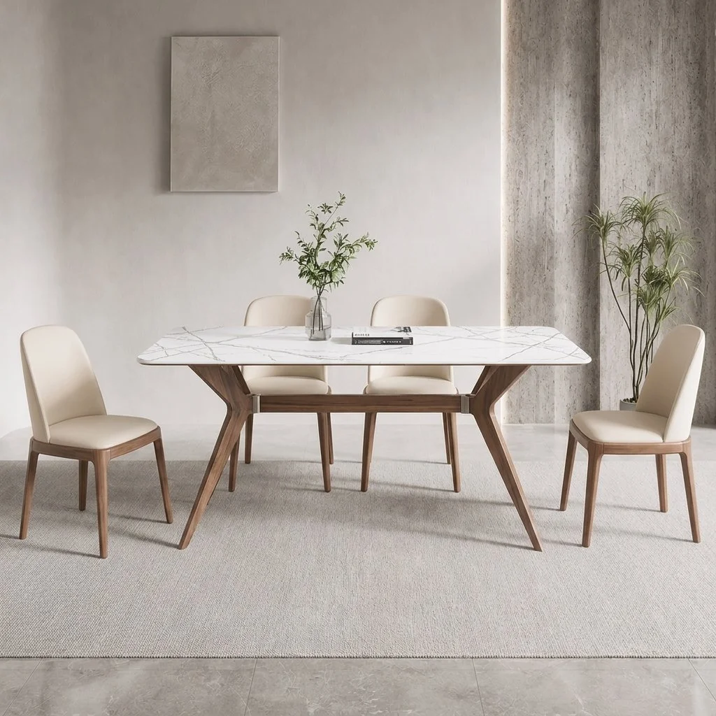 Mori 63" Japandi Sintered Stone Table