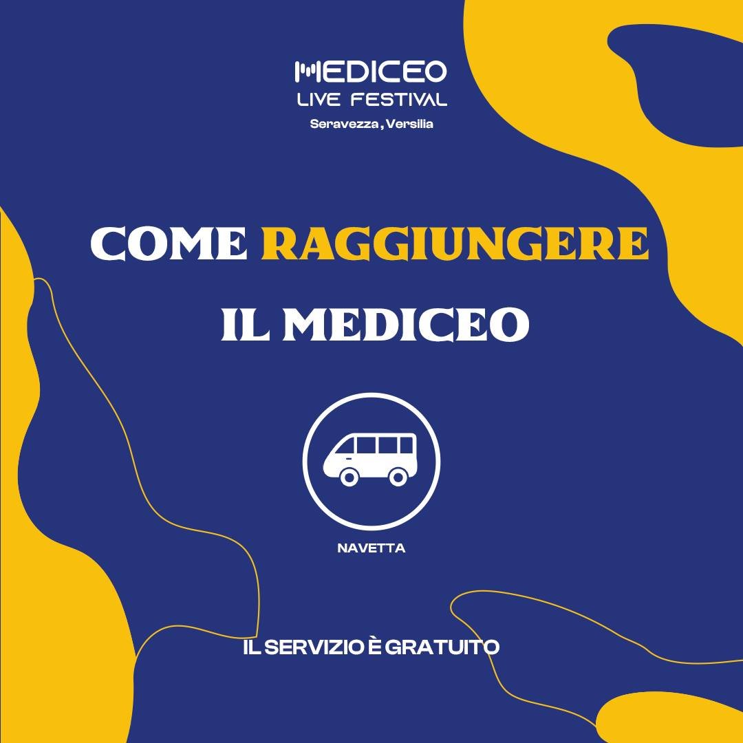 Non sai come raggiungere il festival? Anche per questa edizione, il Mediceo Live Festival mette a disposizione il servizio navetta gratuito per poter raggiungere l'area del Palazzo Mediceo nelle date del 7/8 e 11 agosto ! 🚘

📍Partenza dal TERMINAL 