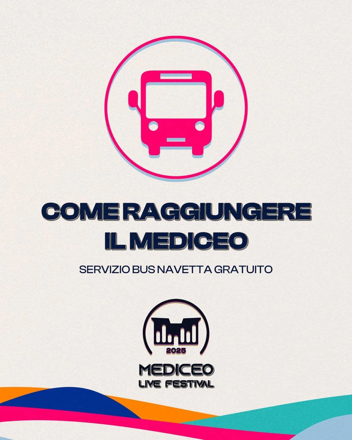 🚌 COME RAGGIUNGERE IL MEDICEO LIVE FESTIVAL
Anche per l&rsquo;edizione 2025, il Festival mette a disposizione un servizio navetta gratuito nelle serate selezionate! 🎟️

LUNED&Igrave; 4 AGOSTO &ndash; @nomadiofficial live🔥

🚏 FERMATE NAVETTA
1️⃣ Q