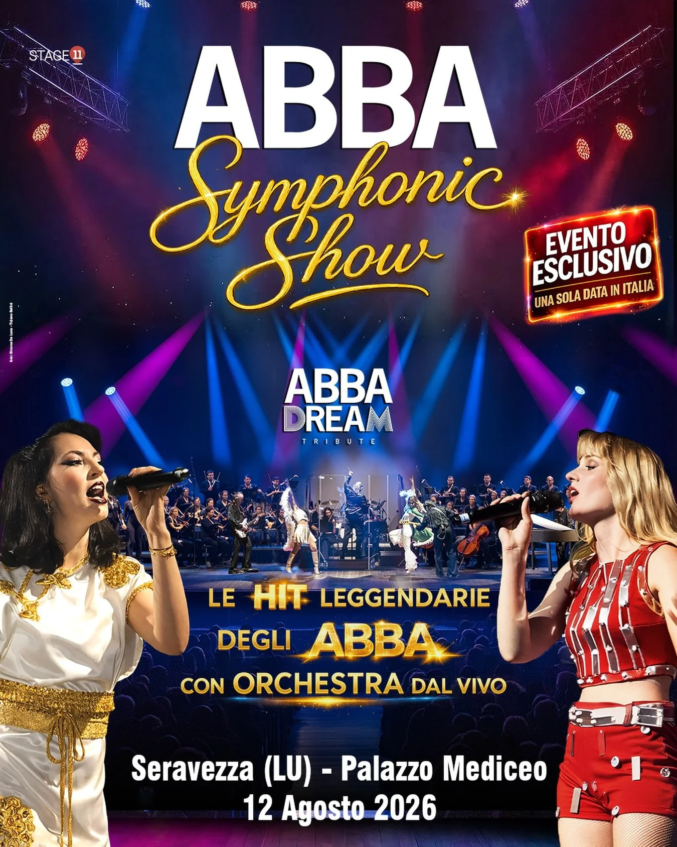 ABBA SYMPHONIC SHOW 🔥
@abba_tribute_show 

🗓️ Domenica 12 AGOSTO
📍 Palazzo Mediceo - Seravezza I Versilia

Tornano gli ABBAdream in questa speciale versione, la forza della band si unisce ad una grande orchestra sinfonica, dando vita a un&rsquo;es