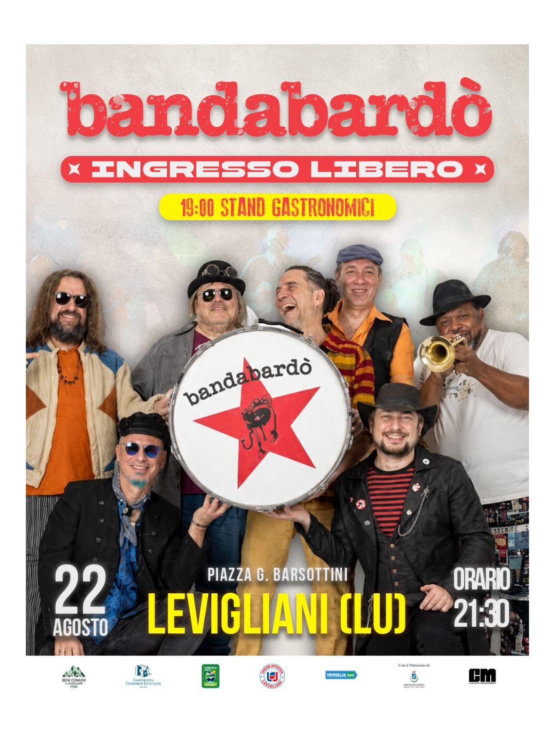 BANDABARDO’ “Se mi rilasso collasso tour”  LEVIGLIANI (LU) 