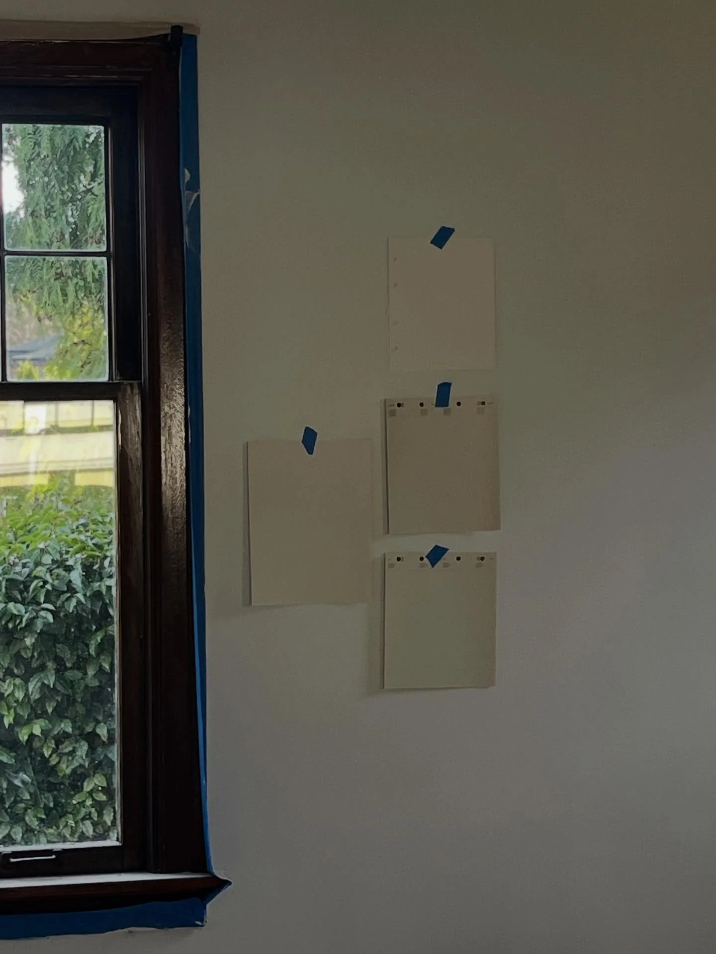 In the process of softening this living space with an off-white that adds depth and warmth but doesn&rsquo;t feel too yellow. Neutrals or &ldquo;whites&rdquo; might seem like the easiest colors to pick out, but I actually think they are some of the m