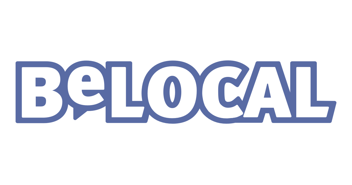 The word 'BELCAL' written in large, stylized, blue outlined letters.