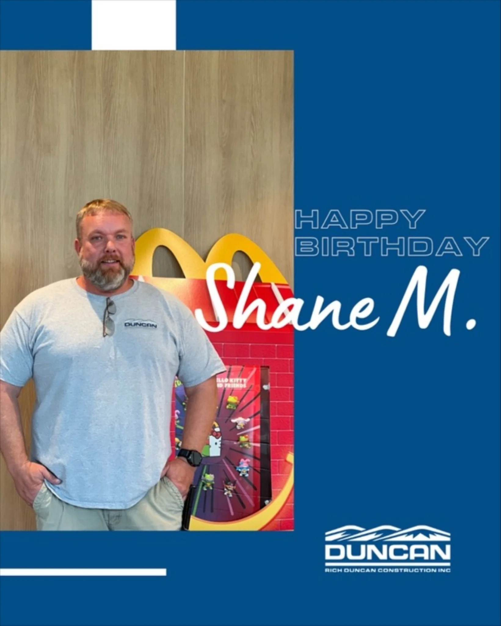 Happy Birthday to Shane!

As one of our superintendents, Shane plays a key role in keeping projects moving forward and teams working together. His leadership, dedication, and commitment to quality make a difference every day on the job site.

We&rsqu