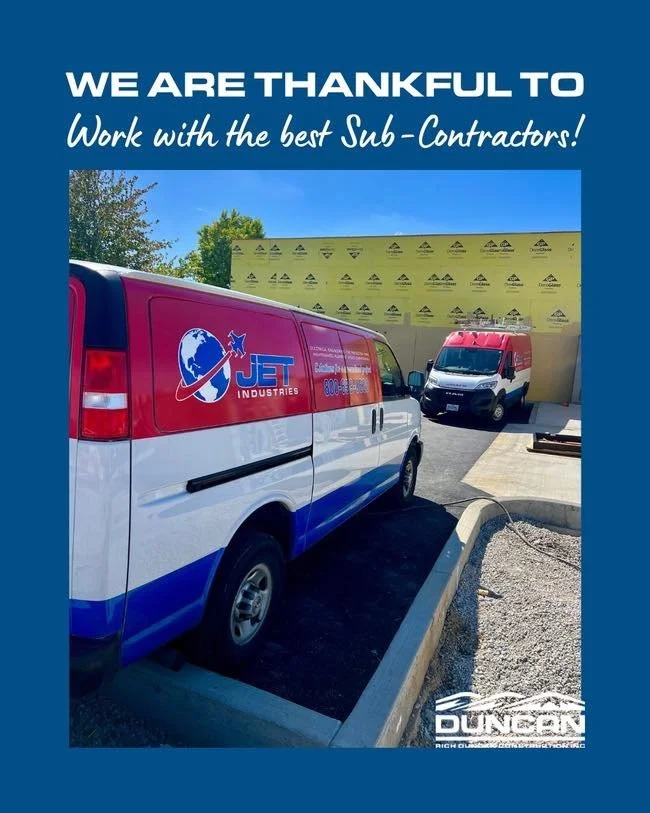 We are so thankful to work alongside the best subcontractors in the industry!

Interested in joining our network? 
Visit our website and fill out the subcontractor form. We&rsquo;d love to connect. 

Rich Duncan Construction 
From beginning to end, s
