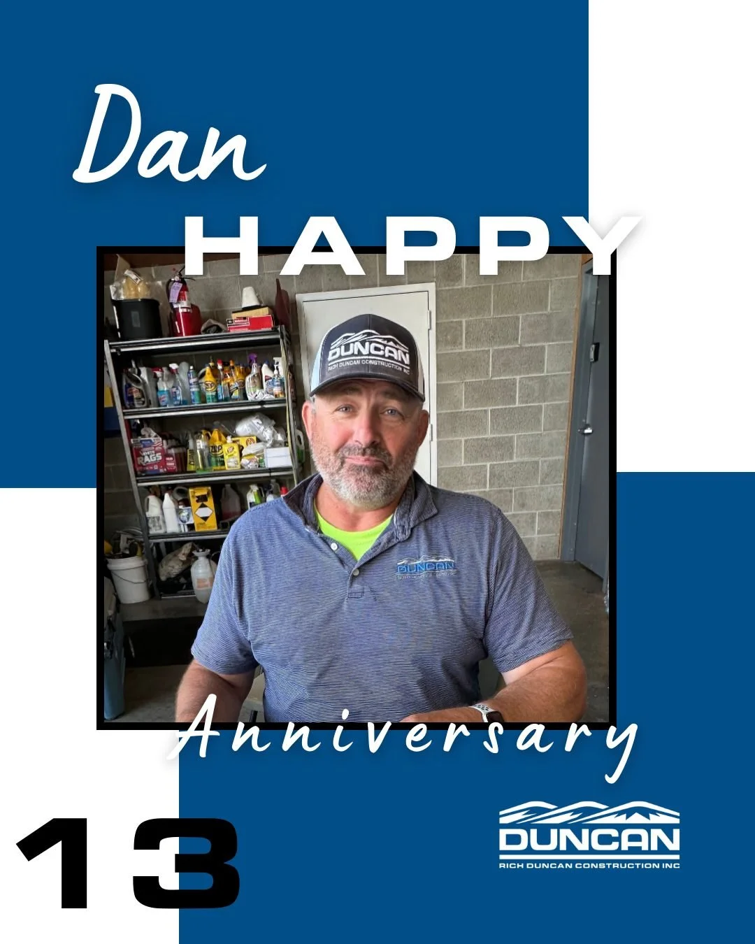 Today marks 13 years with our Superintendent, Dan.

We couldn&rsquo;t be more grateful to have had Dan on our team for over a decade. His knowledge, dedication, and positive presence make a difference on every project, and the pride he takes in his w