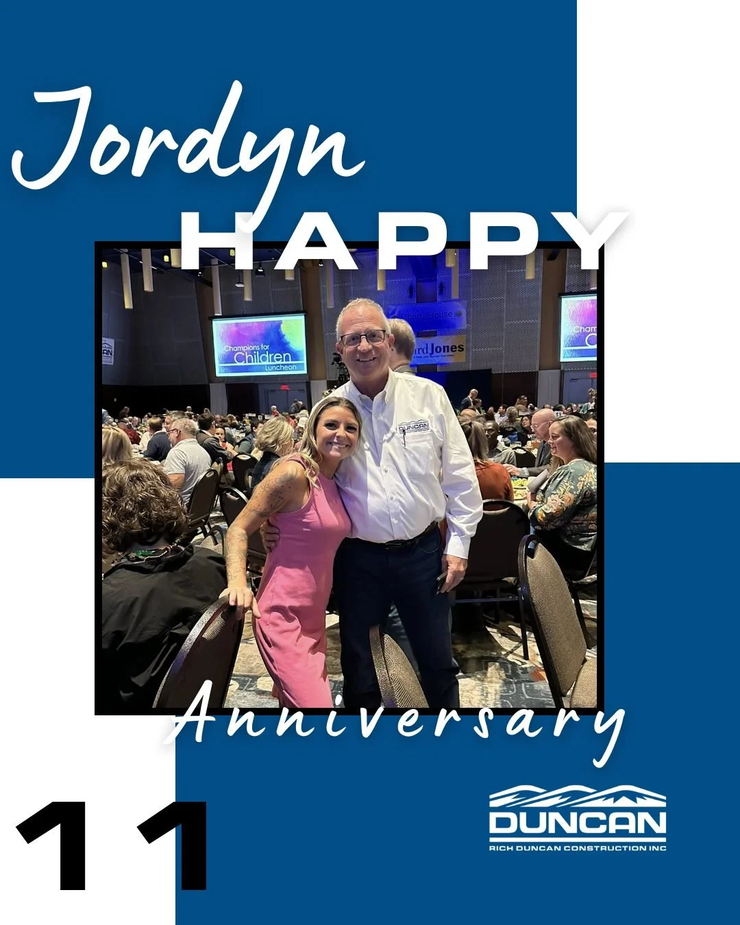 Happy 11-Year Anniversary, Jordyn!

Today, we celebrate 11 years of Jordyn being part of the Rich Duncan Construction family. Over the years, she has worn many hats and continues to show up with the same positivity, dedication, and heart that make RD