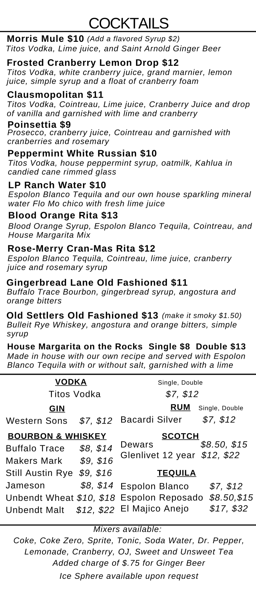 December Cocktails