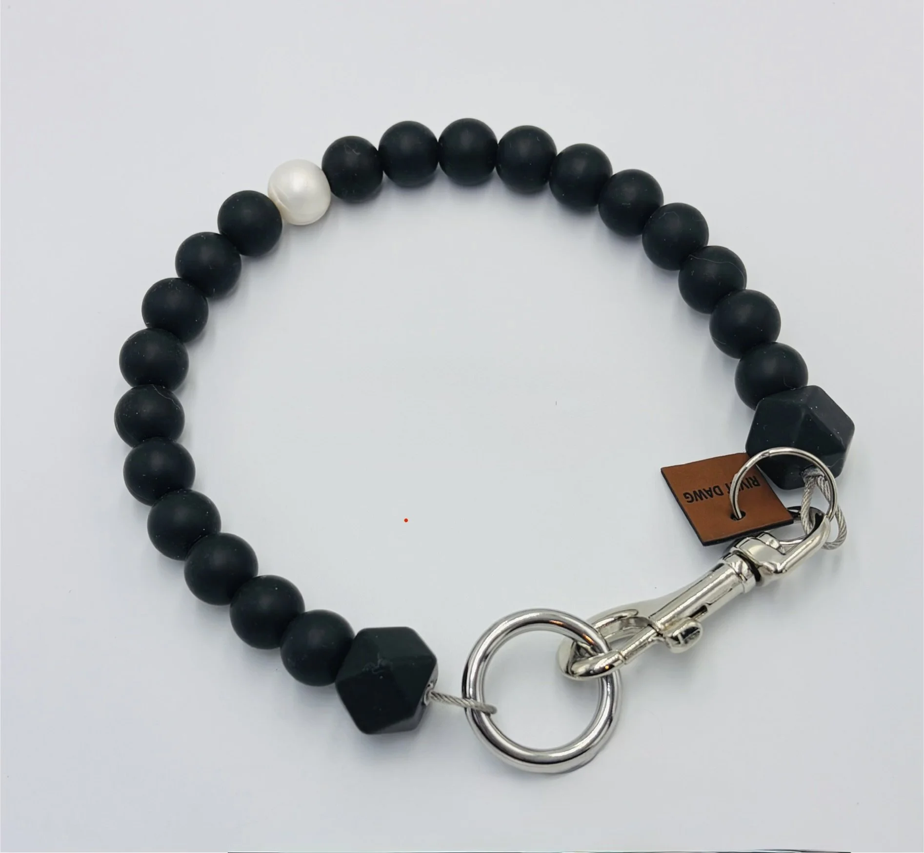 "Black Tie" Dog Bead Collar