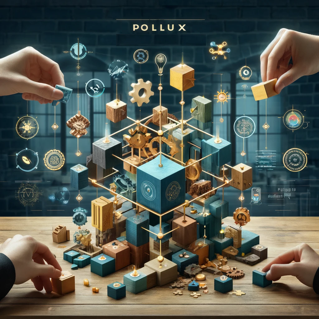 DALL·E 2024-04-09 09.35.42 - An image capturing a table with diverse building blocks being assembled by hands into a unique structure, representing the various aspects of a busine.png