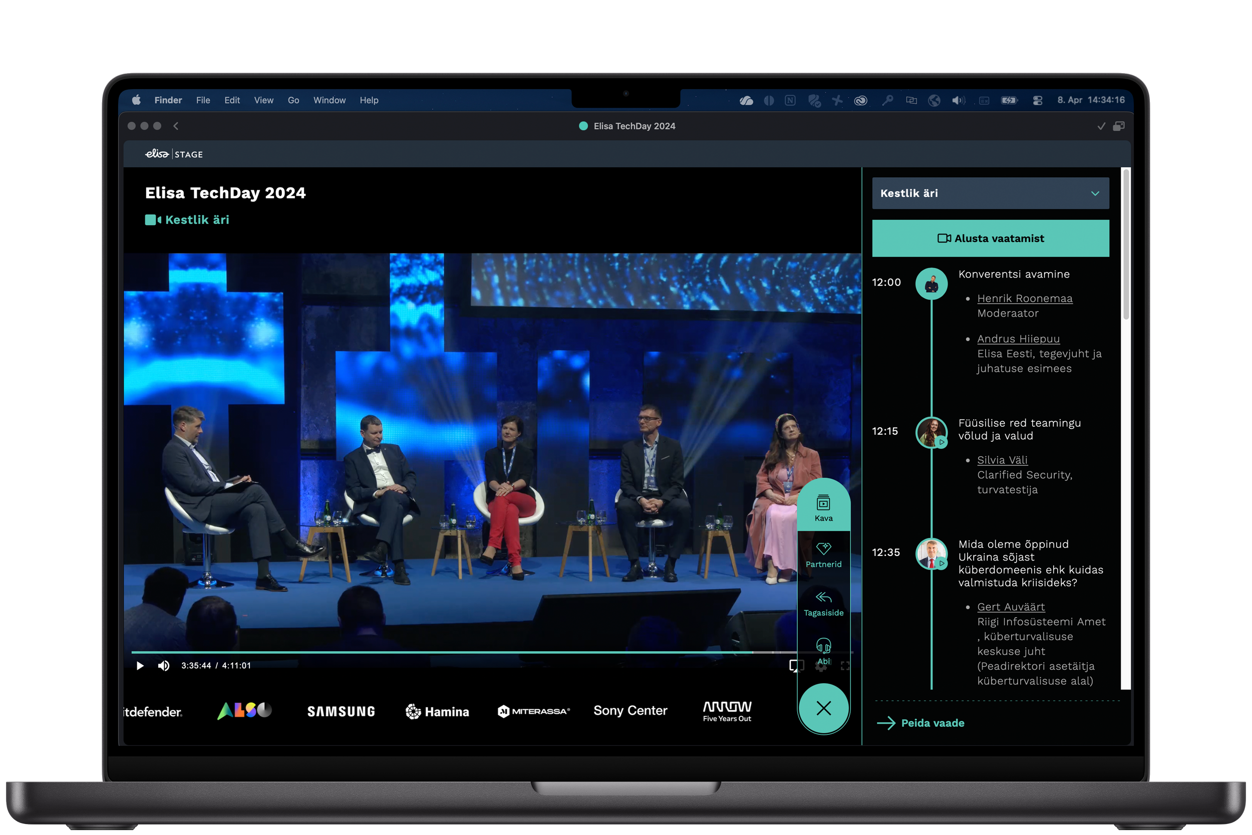 virtuaalkonverents Elisa Stage platvormil