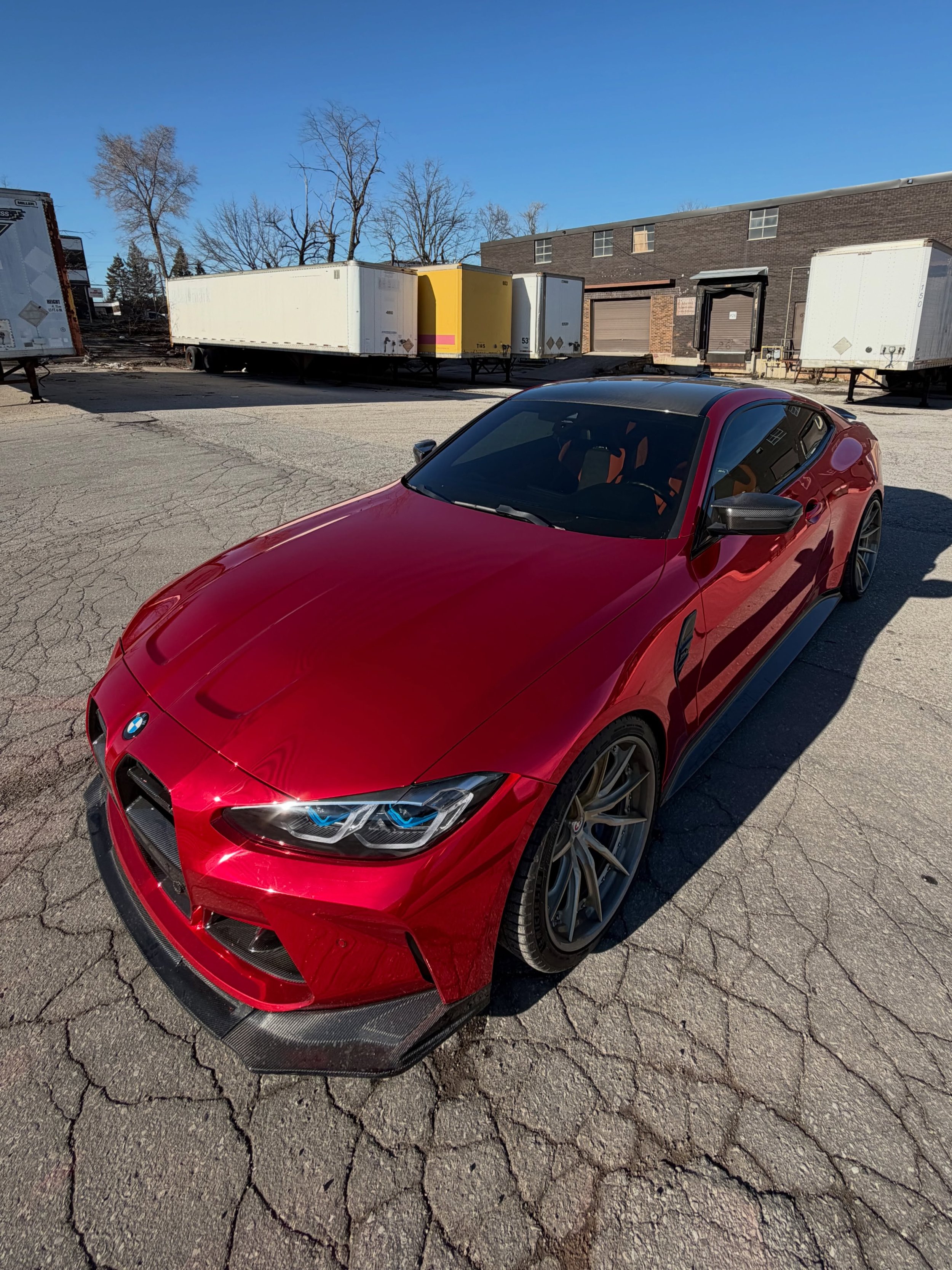 BMW G82 M4 finished in Red Gloss Chrome Color PPF, crazy finish and all the benefits of clear PPF. 

#WrapMeisters