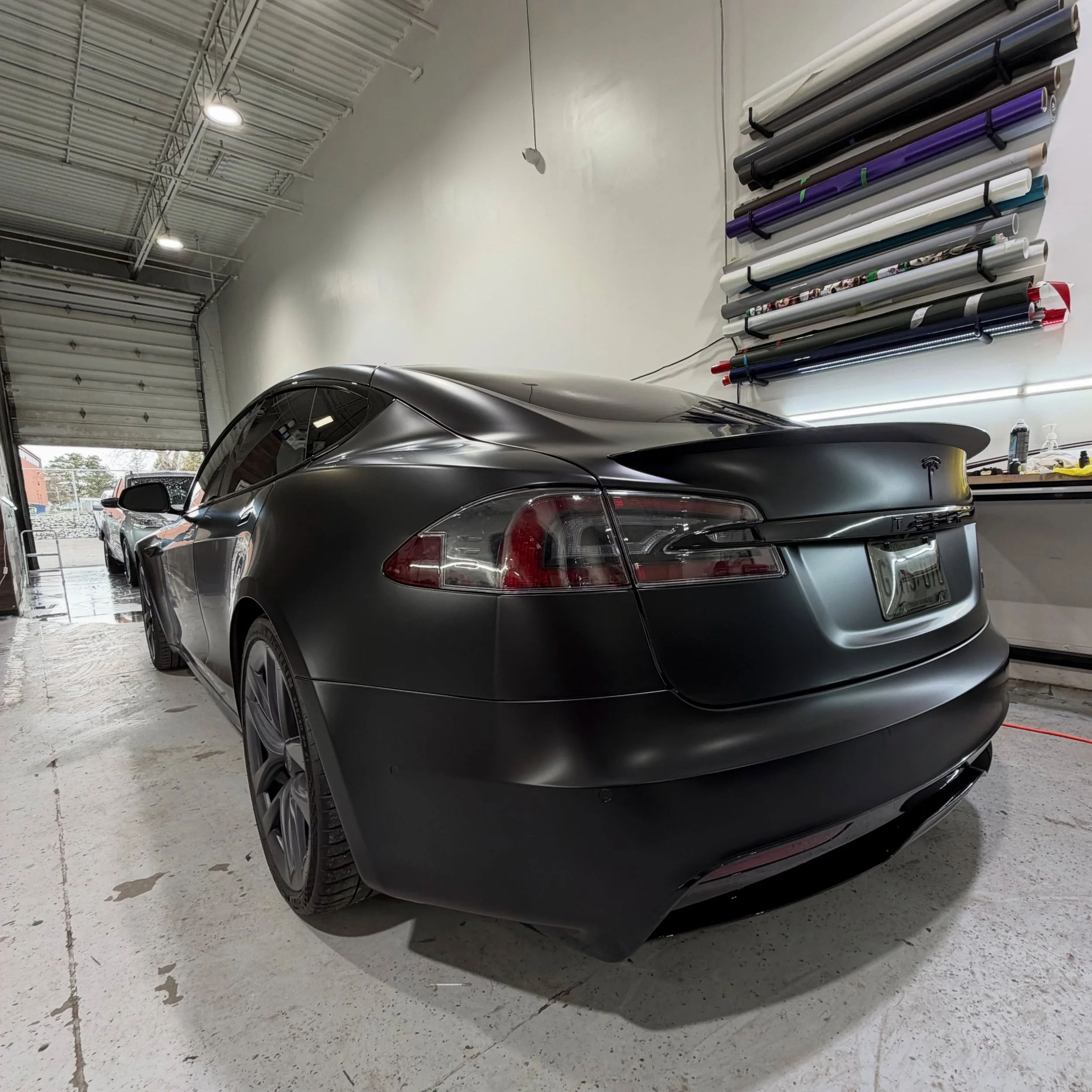 Tesla Model S Plaid fully finished in Satin Black Color PPF @neoppf_usa, refreshed new look to cover all stone chips and scratches 🔥 and now rocking like brand new car 

#WrapMeister