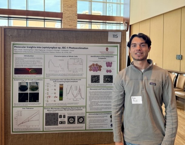 Kyle presenting on JSC-1 at the UW-Madison undergraduate symposium