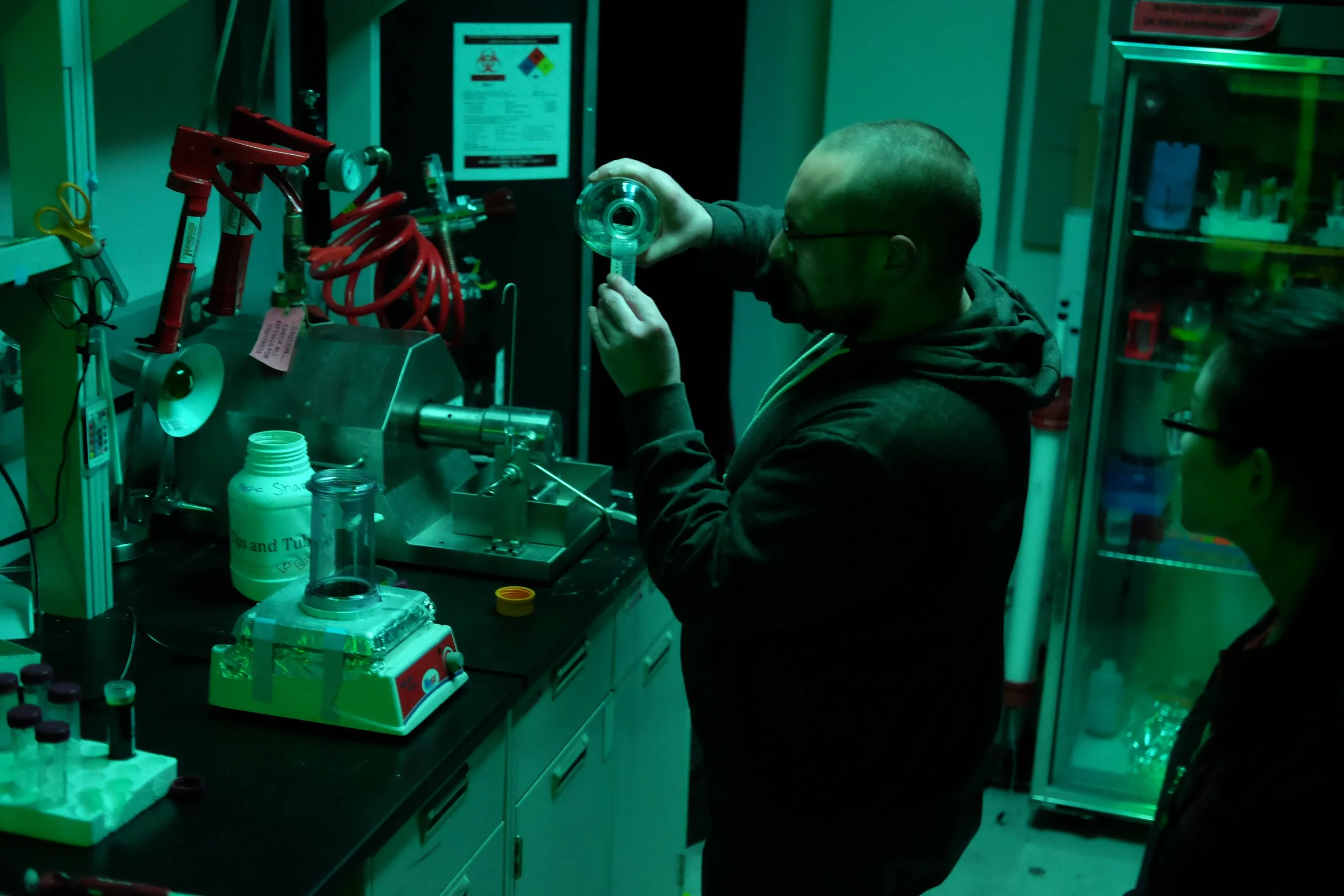 Chris in his old postdoc lab at Arizona State