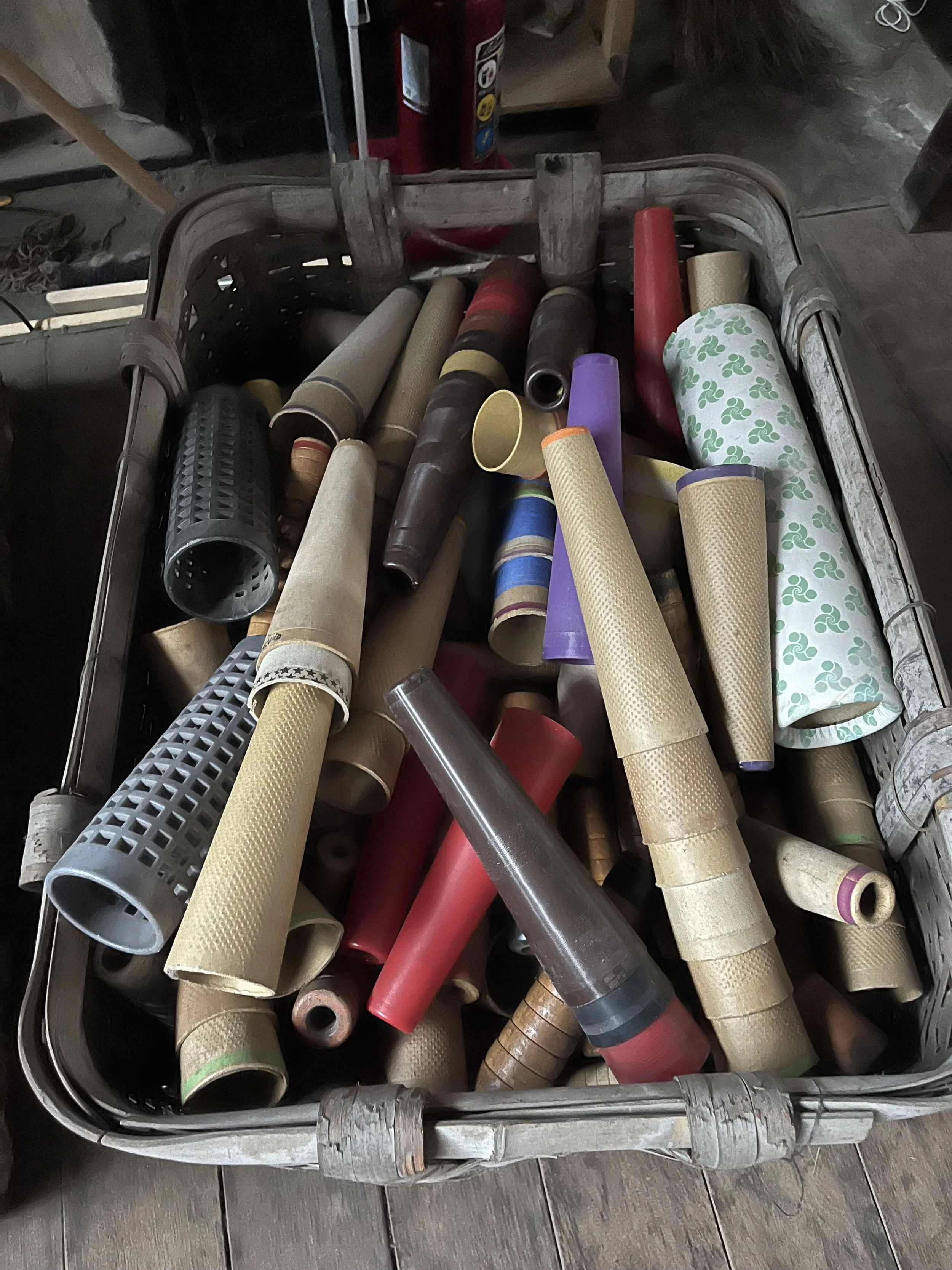 Salvaging materials : old cone bobbins