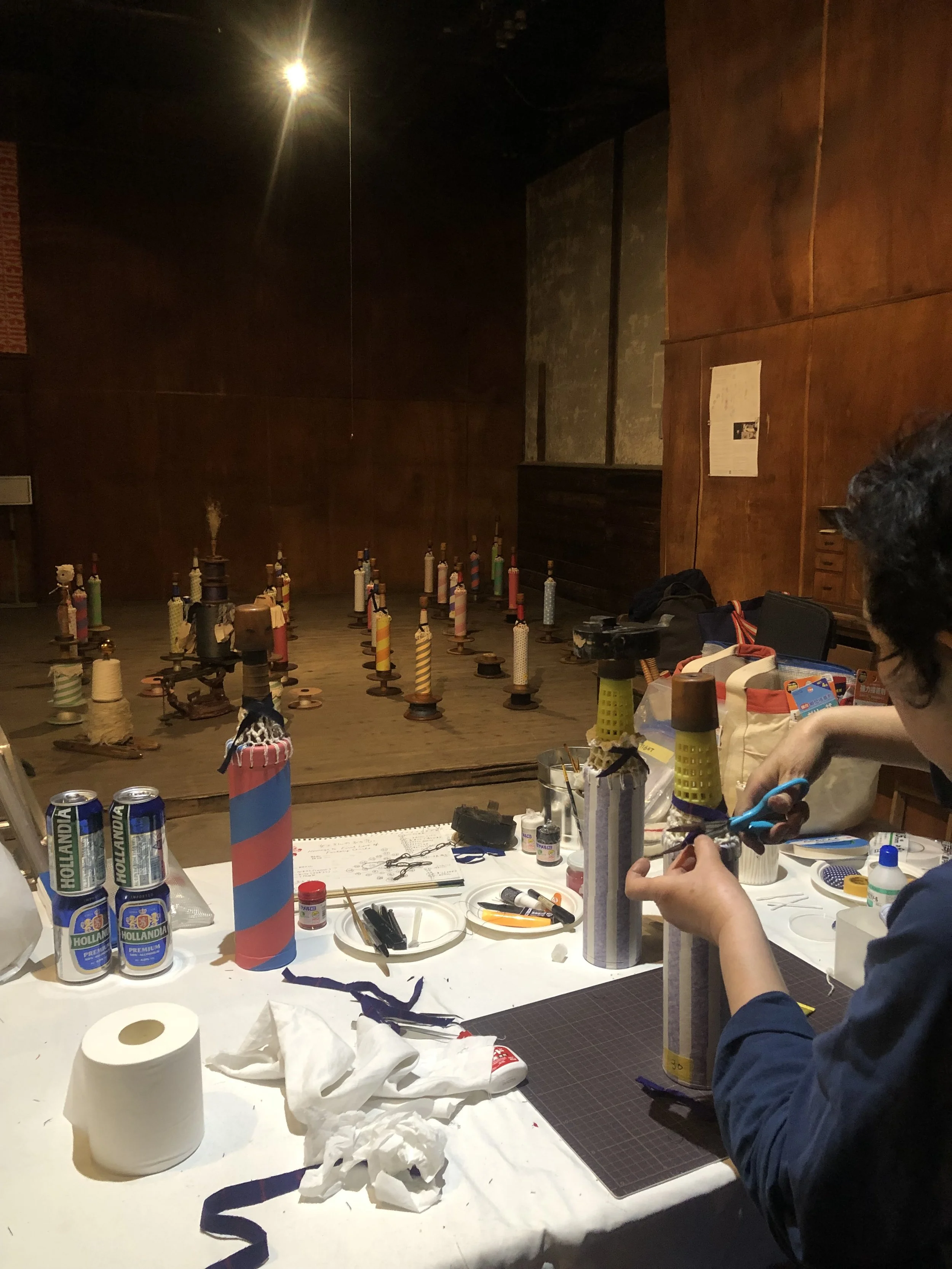 Creating process of 31 "the Kokeshi Dolls* of  Factory Girls”* 