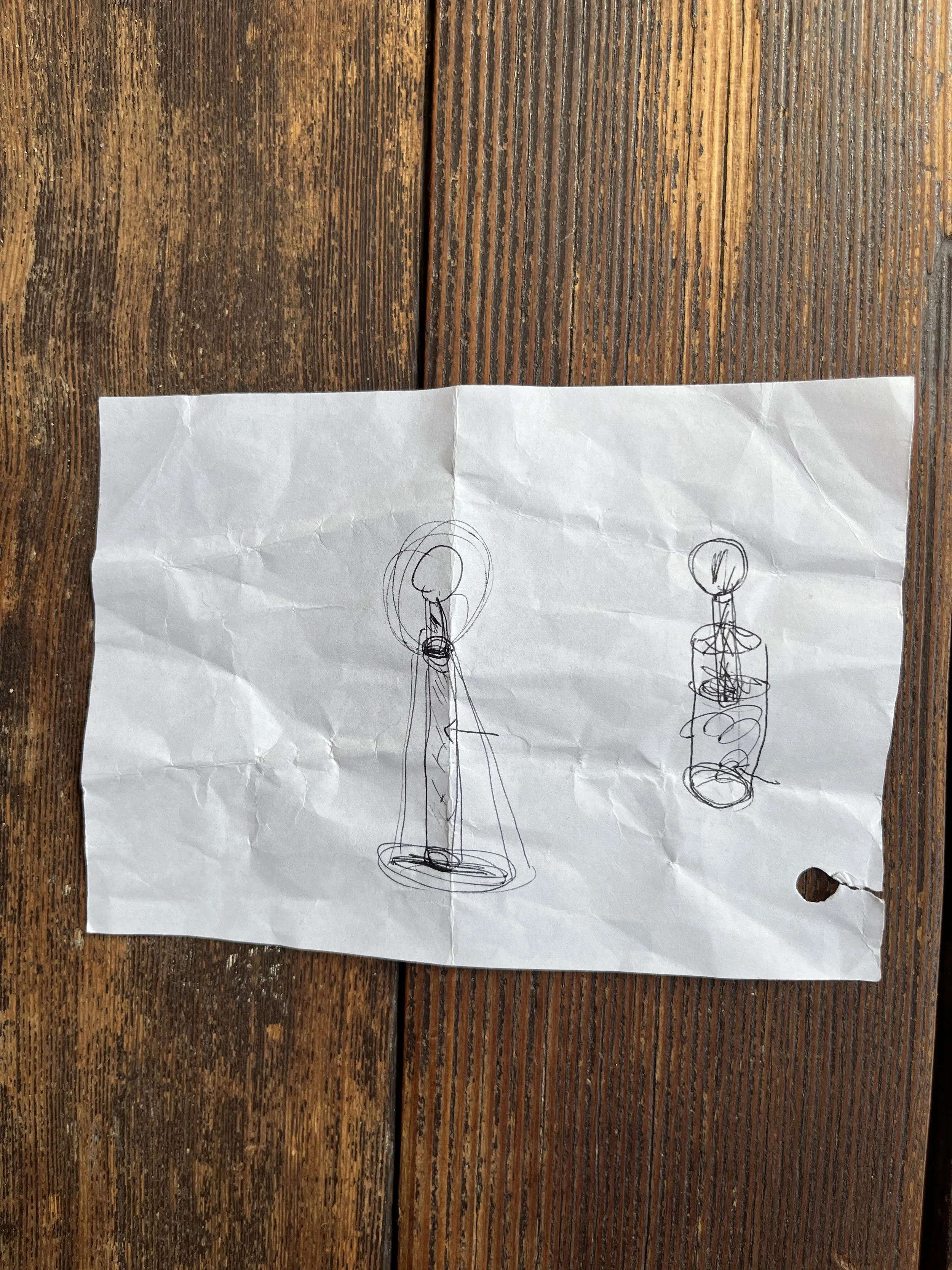 Creative process of the “Kokeshi Dolls of Factory Workers” 