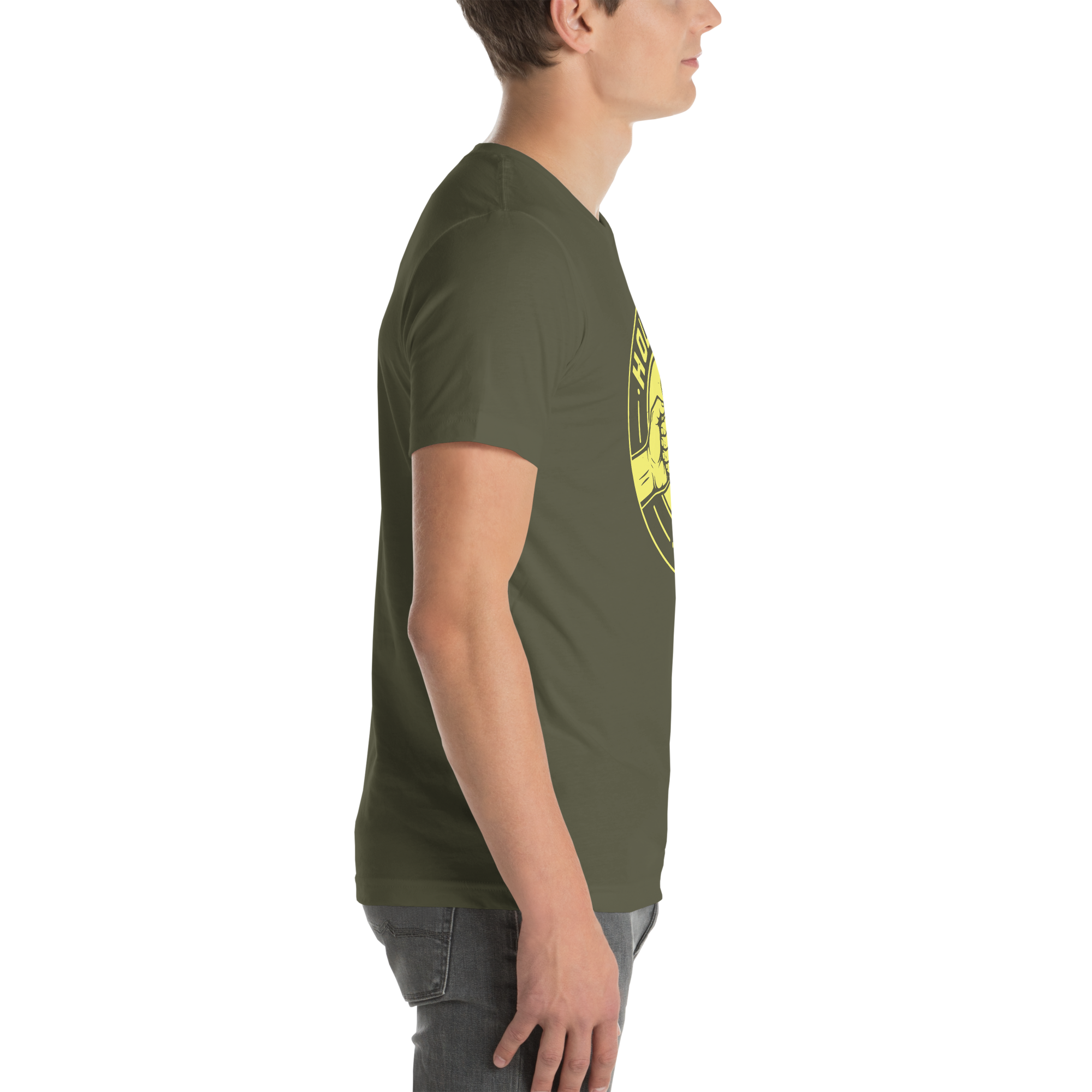 unisex-staple-t-shirt-military-green-right-6a69ee421d577.png