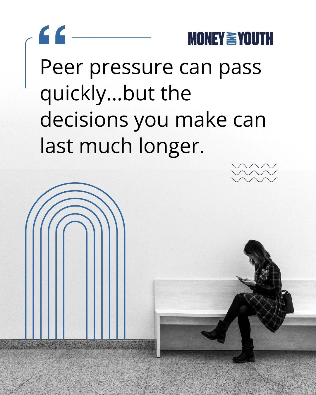 That outfit? That gadget? That impulse purchase?
They might have been cool for a week.
But that credit card bill? It remembers.
“Peer pressure can pass quickly… but the decisions you make can last much longer.”
Think twice befor