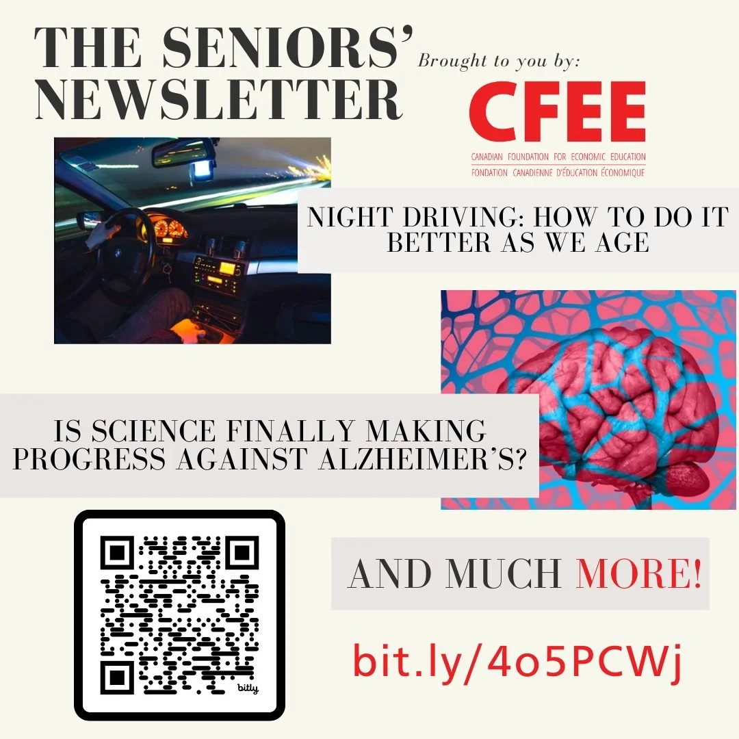 The October 2025 edition of the CFEE Seniors' Newsletter is here!

How to drive better at night, &quot;Struggle Meals,&quot; Alzheimer's science, and even a quiz about your CPP!

👉 https://bit.ly/4o5PCWj

#News #Updates #CPP
