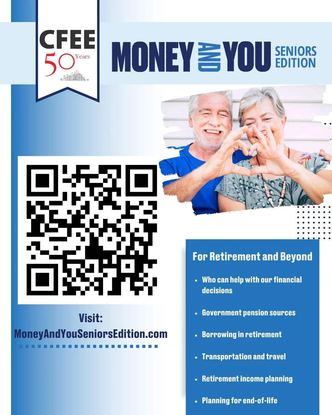 Retirement planning doesn&rsquo;t have to be overwhelming.

Money and You: Seniors Edition helps Canadians navigate financial decisions before and during retirement&mdash;from government benefits to end-of-life planning.

💻 Find the full resource at
