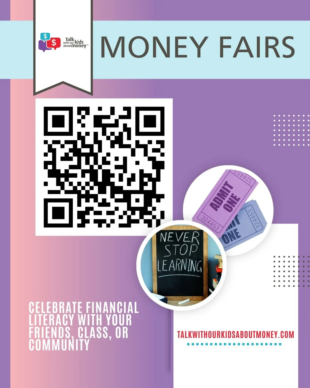 What&rsquo;s the best way to bring financial literacy to life? Host a Money Fair! Perfect for schools, classrooms, families, or community groups.

🎟️ Bring learning to the real world and make money talk fun, hands-on, and meaningful.

Explore the to