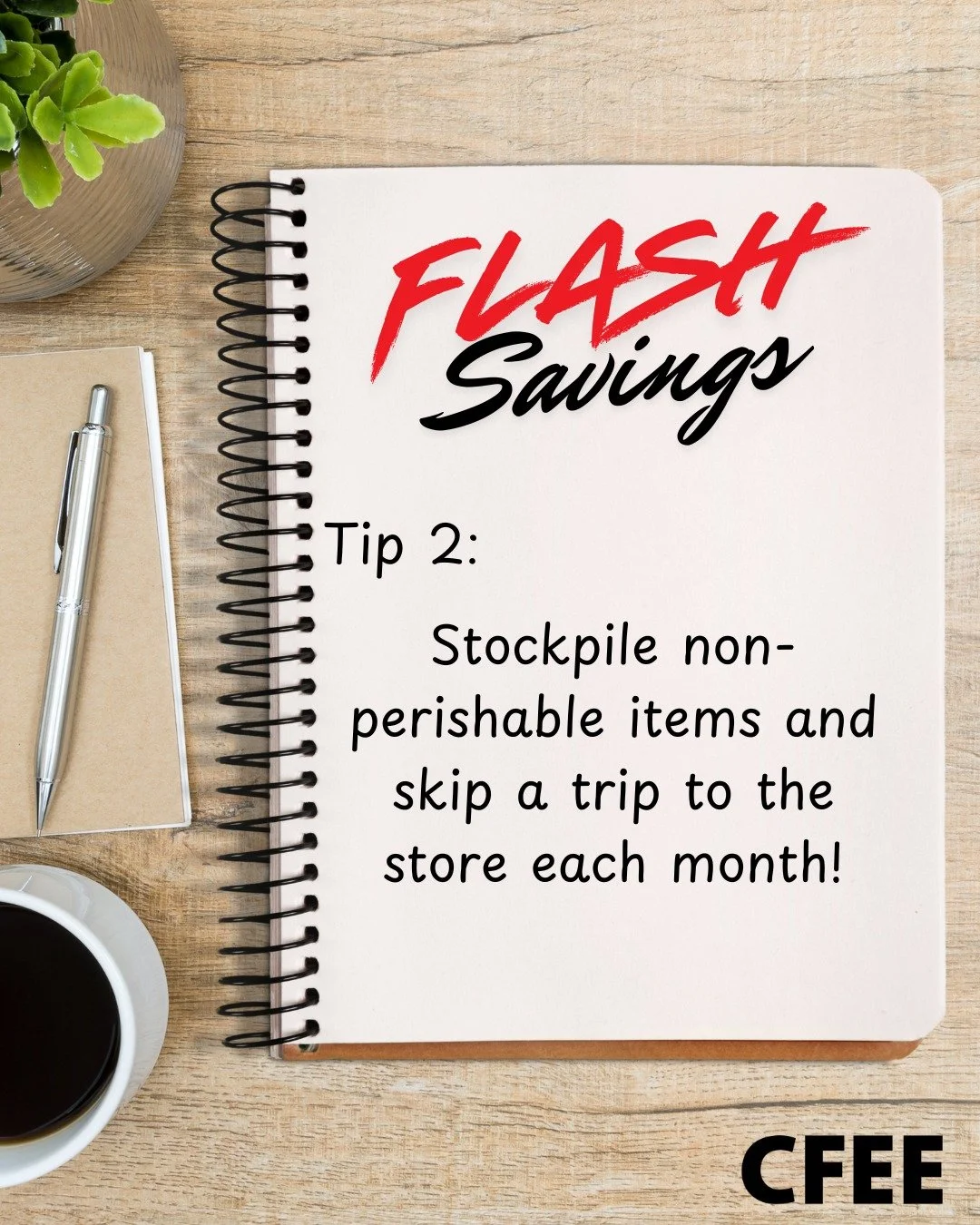 Fewer trips, fewer temptations. Stock up on the essentials and skip a store run &mdash; your budget (and gas tank) will thank you.

#FlashSavings #BudgetHacks #MoneyGoals
