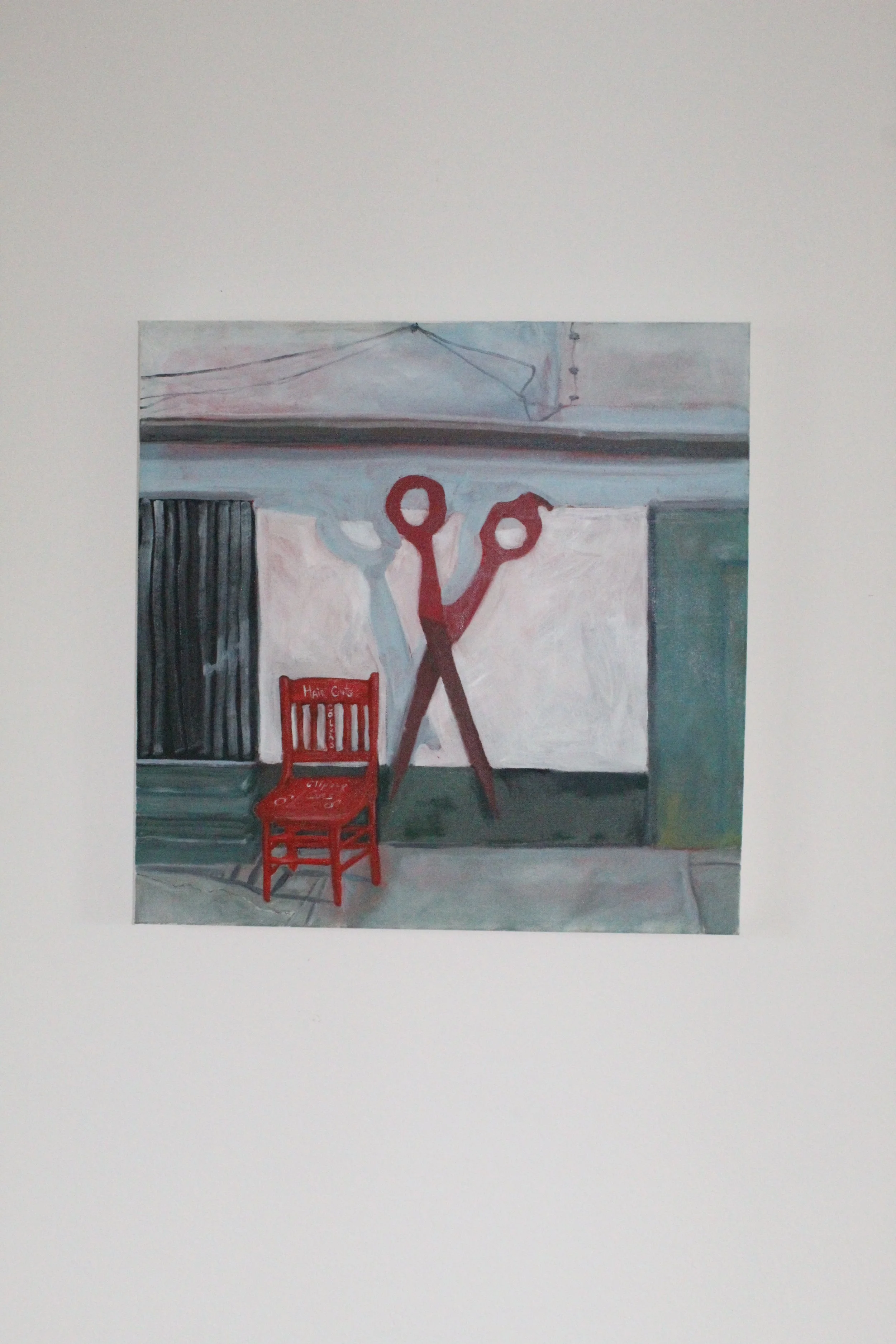 SCISSORING IN NOLA, oil on canvas