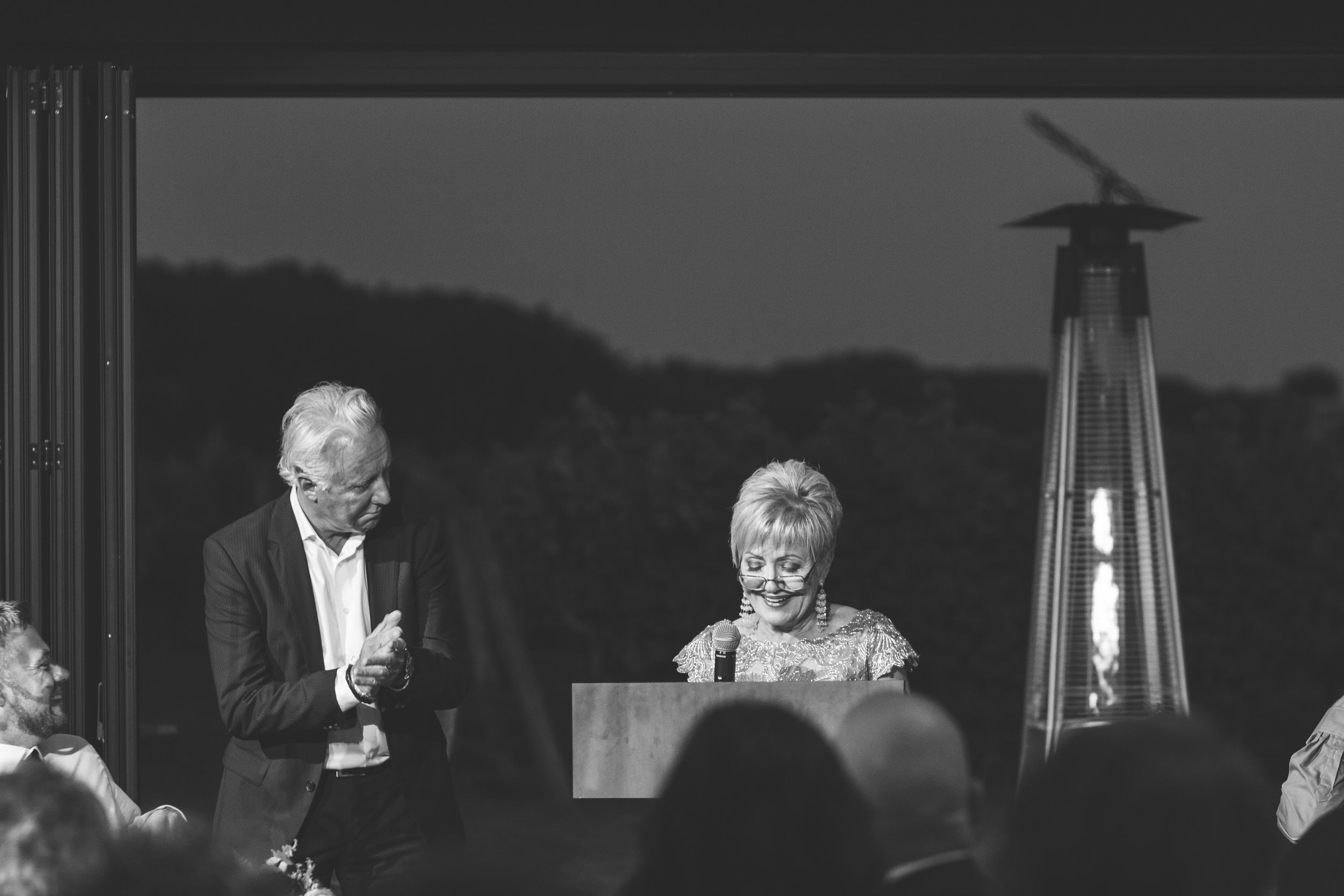 Beautiful wedding at winery with the bride and groom.