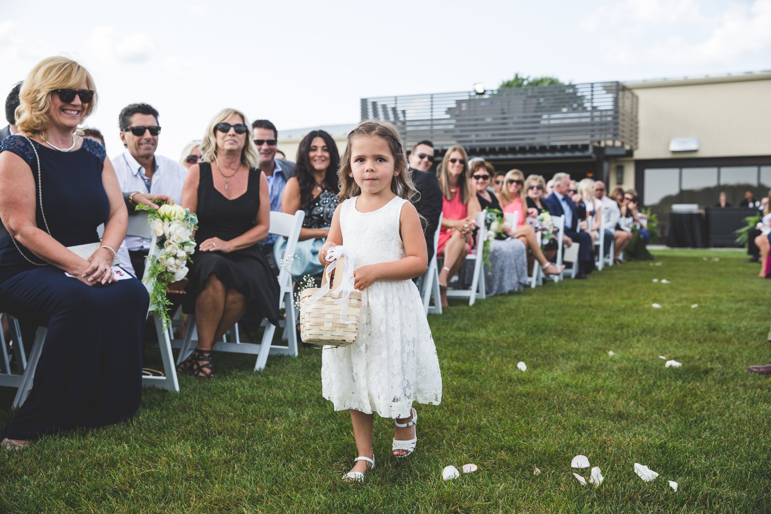 wedding ceremony outdoor beautiful wedding flower girl
