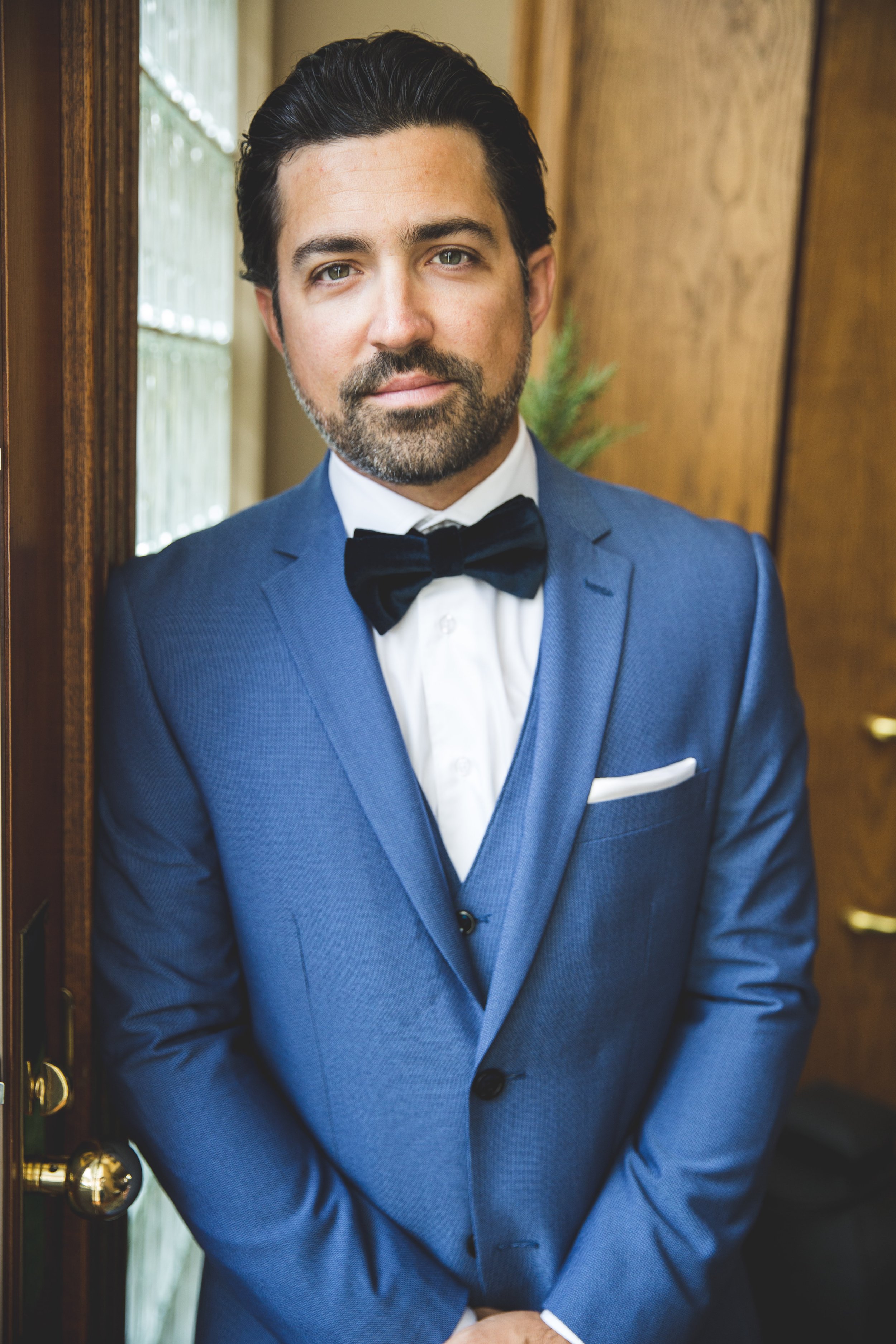 Groom getting ready for his wedding