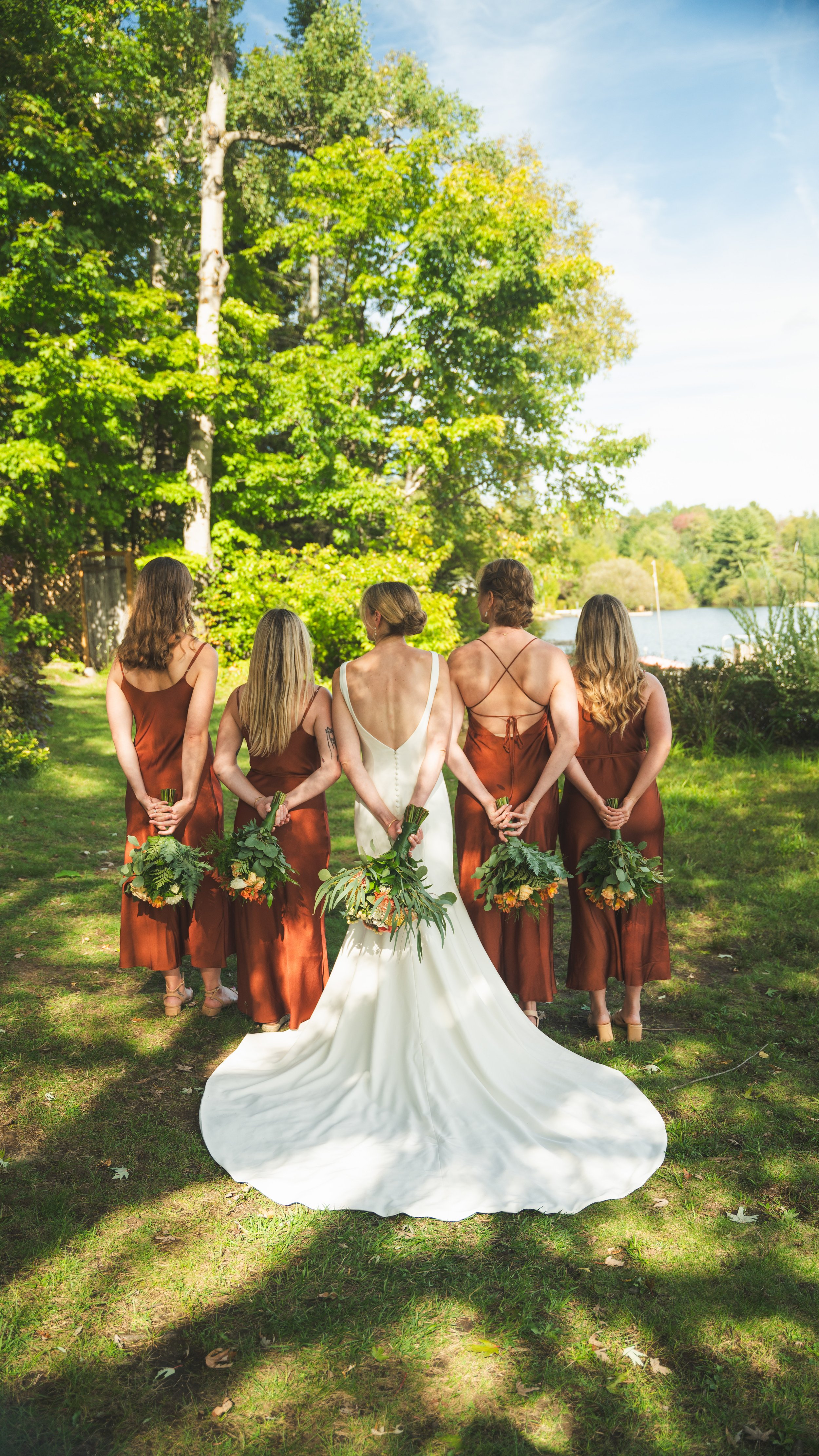 bridesmaids before the ceremony of the beautiful wedding