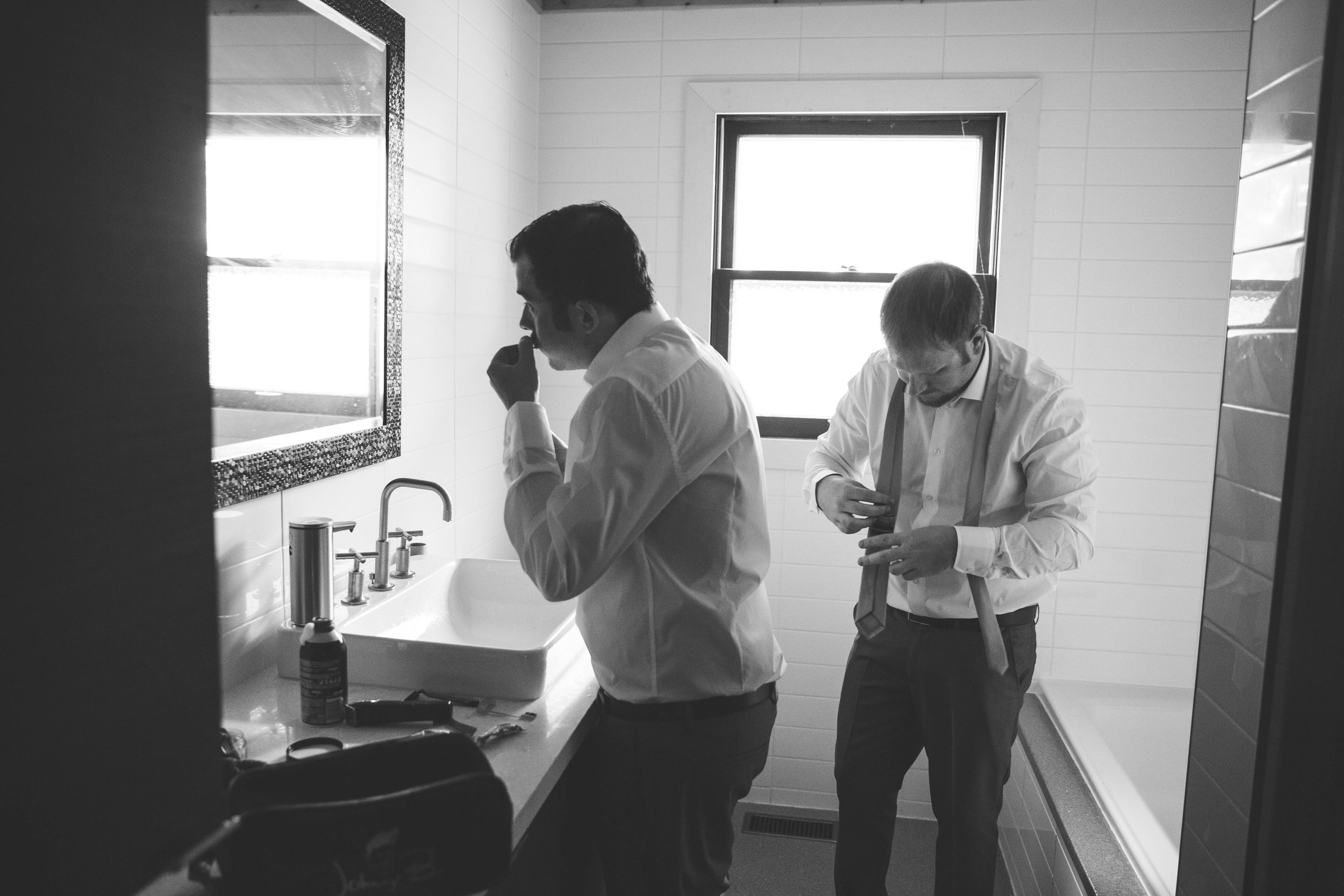 Groomsmen getting ready for the beautiful wedding
