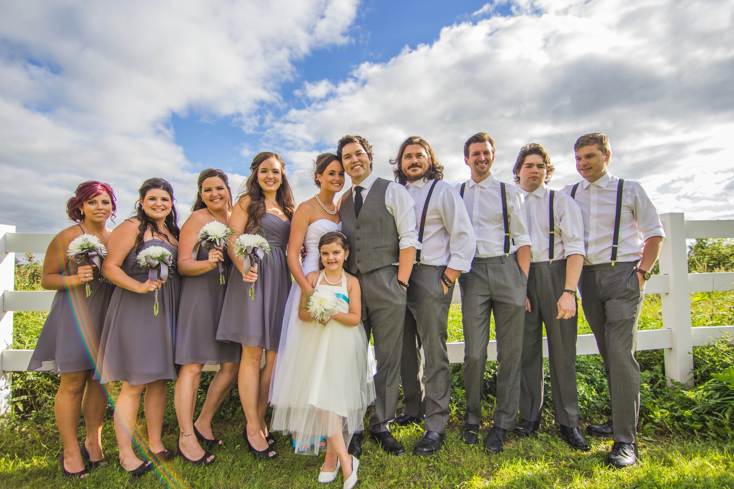 wedding party in love beautiful wedding candid photo