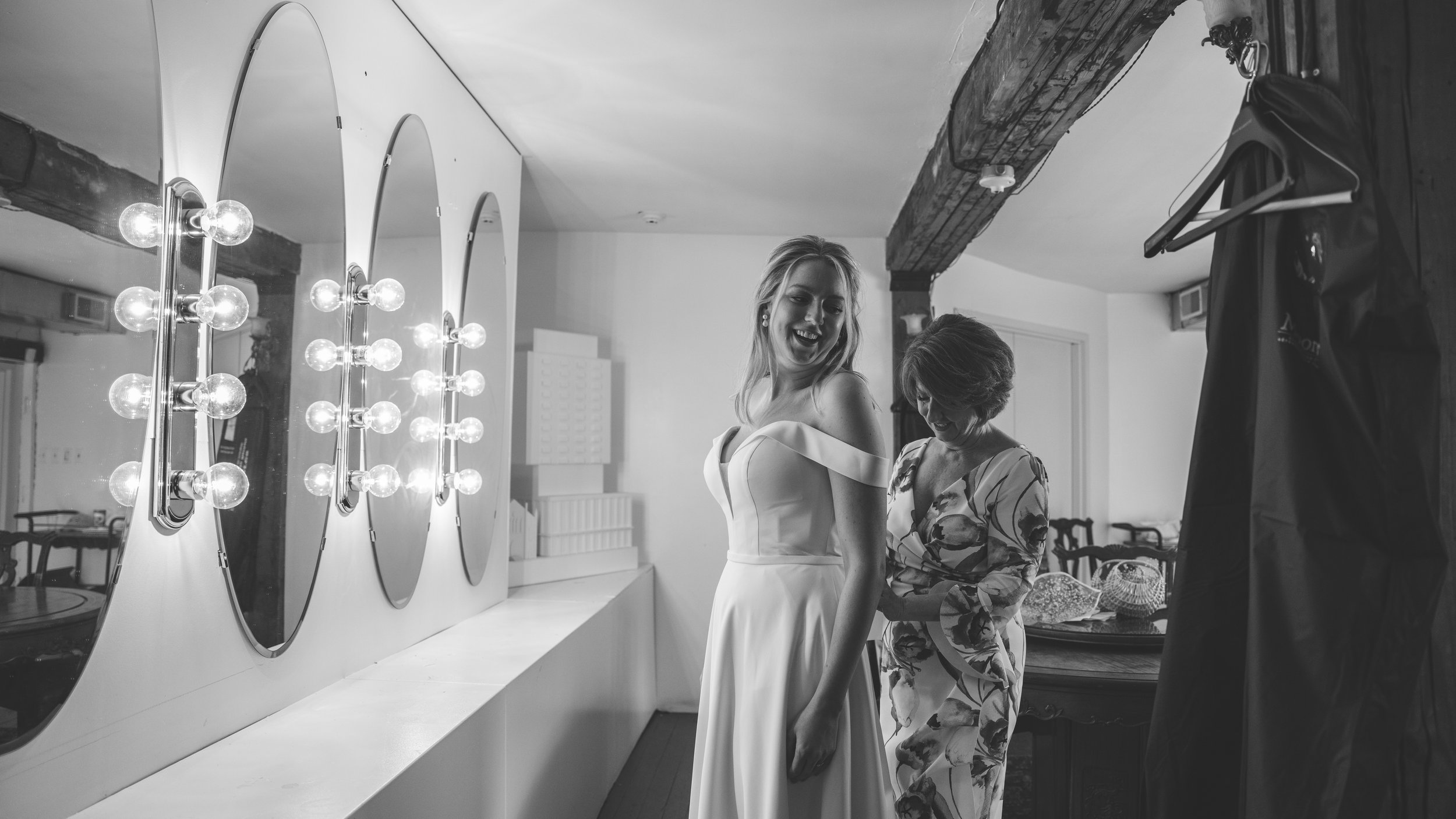 Getting ready with the bride on her beautiful wedding day