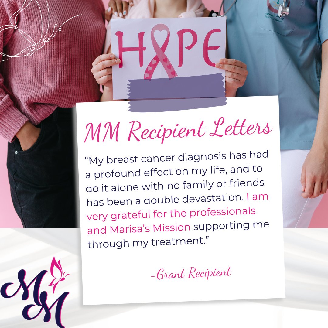 💛𝗡𝗼 𝗼𝗻𝗲 𝘀𝗵𝗼𝘂𝗹𝗱 𝗳𝗮𝗰𝗲 𝗰𝗮𝗻𝗰𝗲𝗿 𝗮𝗹𝗼𝗻𝗲.⁠
⁠
We recently received this note from one of our grant recipients:⁠
&ldquo;My breast cancer diagnosis has had a profound effect on my life, and to do it alone with no family or friends has