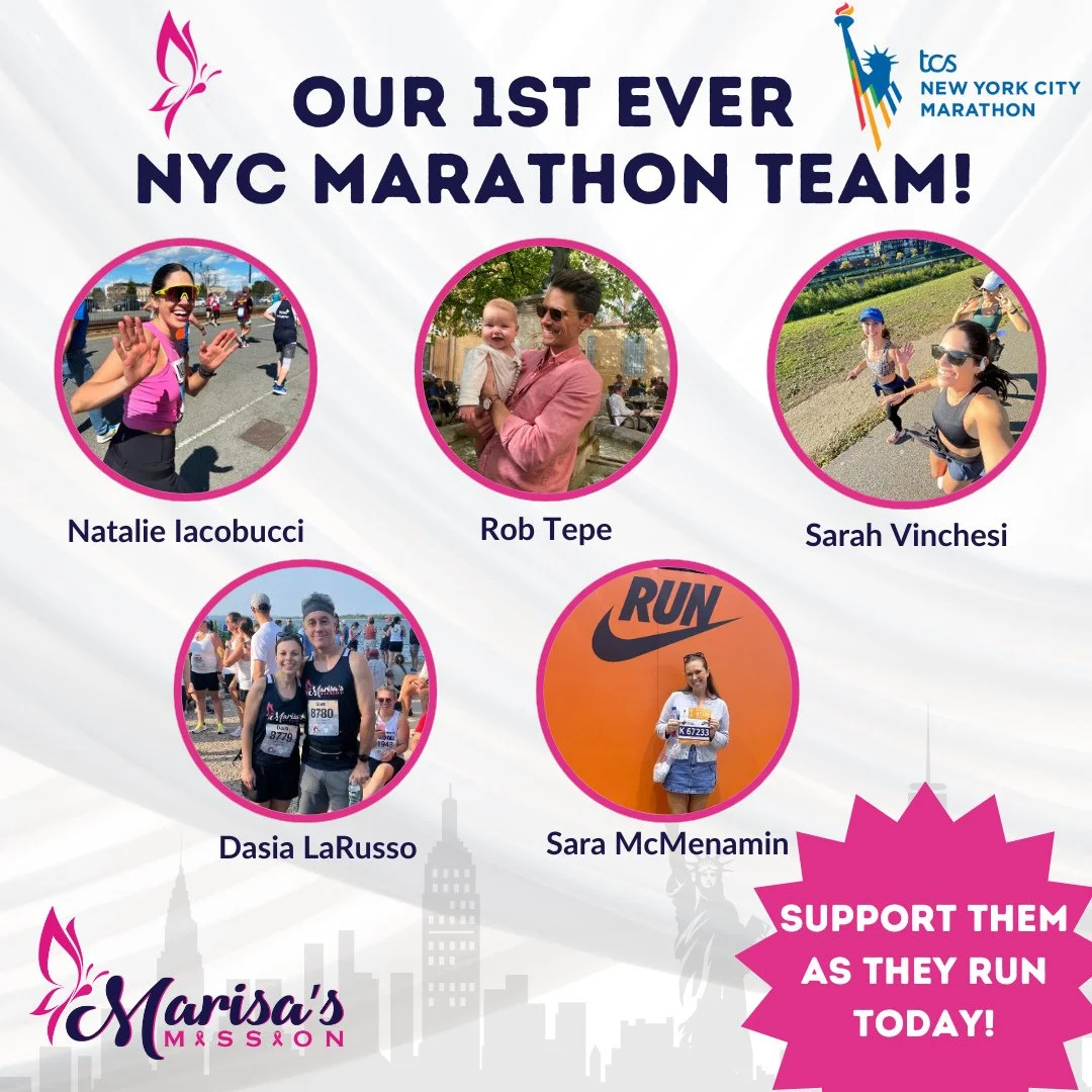 🏃&zwj;♀️🏃&zwj;♂️ Team Marisa&rsquo;s Mission Takes on NYC! 🗽⁠
⁠
For the first time ever, Team Marisa&rsquo;s Mission is proud to be part of the TCS New York City Marathon!⁠
⁠
We have 5 incredible runners hitting the streets of New York today! This