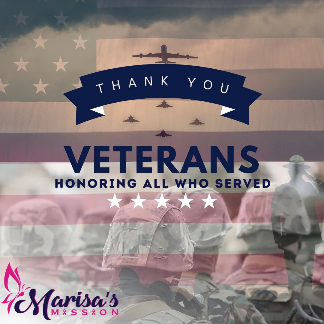 🇺🇸 Honoring Our Heroes 🇺🇸⁠
Today, we pause to honor and thank all who have served our country.⁠
We appreciate your courage, sacrifice, and commitment. ⁠
⁠
With gratitude,⁠
Marisa&rsquo;s Mission⁠
⁠
#VeteransDay #ThankYouVeterans #MarisasMission #