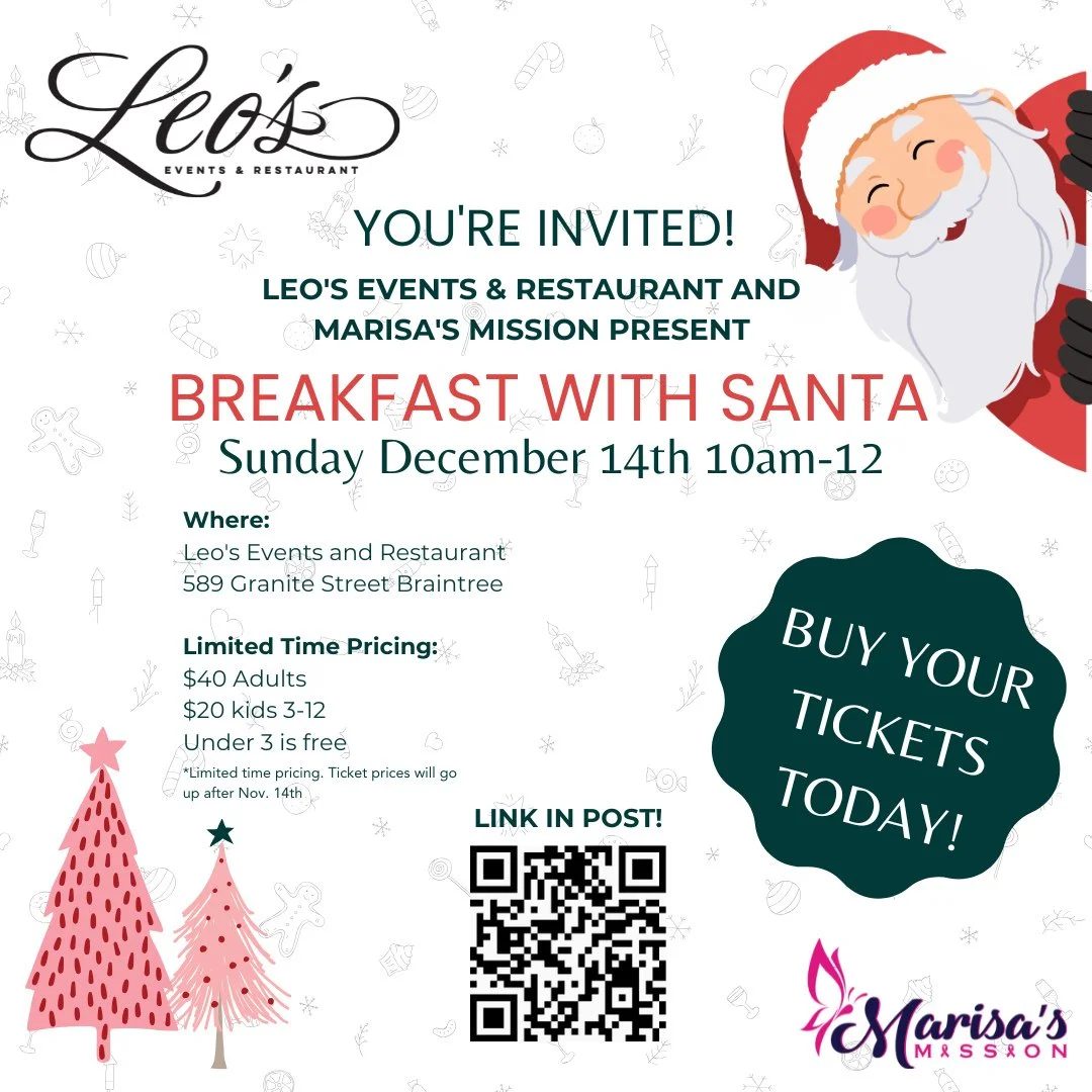 🎅 BUY TICKETS TODAY BEFORE PRICES GO UP!⁠
Kick off the holiday season with Breakfast with Santa! ⁠
⁠
Join us for a magical morning of pancakes, photos with Santa, and festive fun for the whole family hosted by Leo&rsquo;s Events &amp; Restaurant to 