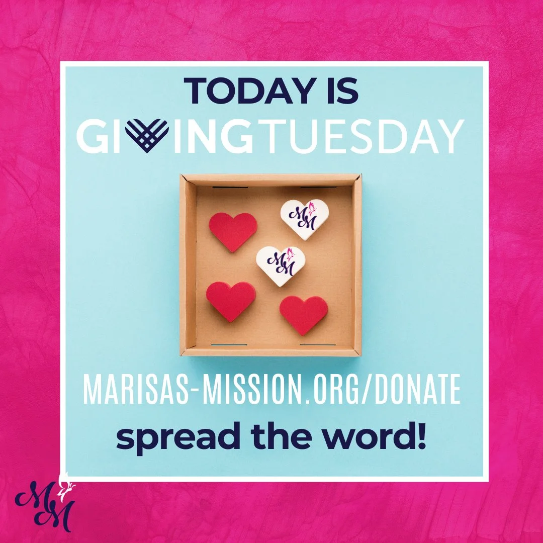 ✨ There&rsquo;s still time to make a difference this Giving Tuesday!⁠
⁠
On this day, we&rsquo;re reminded of the heart of Marisa&rsquo;s Mission. We support patients and families at a time when they need it most.⁠
⁠
We&rsquo;re honored to share the s