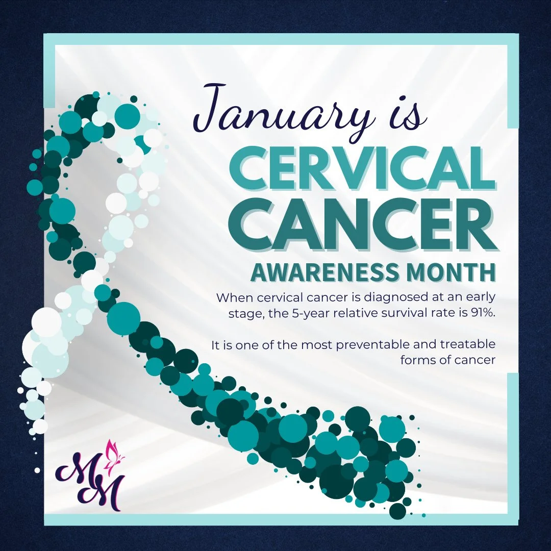 January is Cervical Cancer Awareness Month⁠
⁠
Cervical cancer is one of the most preventable cancers, however far too many women are still affected each year. Regular screenings and the HPV vaccine play a powerful role in early detection and preventi