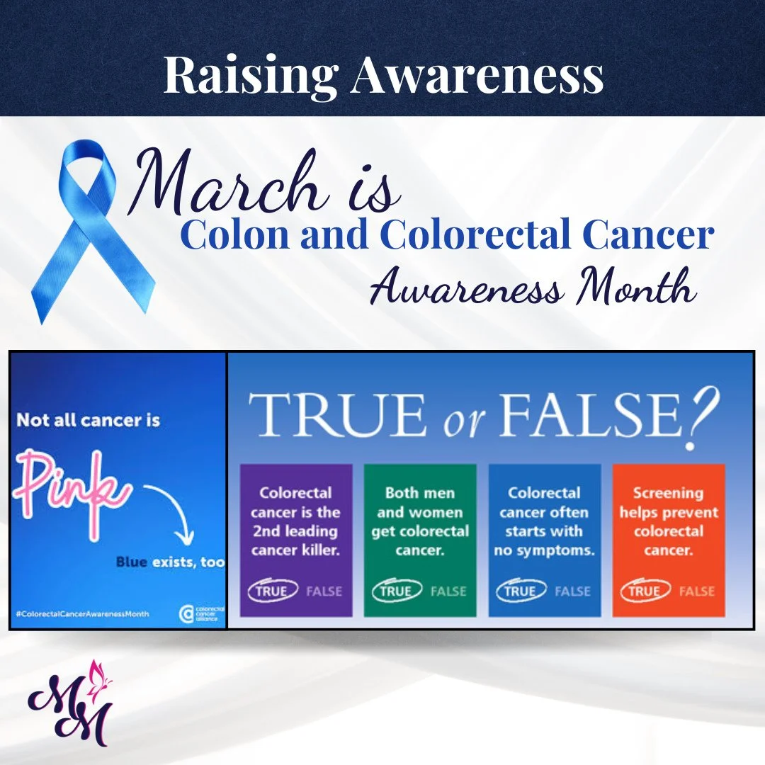 🎗️ March is Colon and Colorectal Cancer Awareness Month 🎗️⁠
⁠
Colon cancer is one of the most common, yet highly treatable cancers, when detected early. Screening and early detection can save lives.⁠
⁠
💙 Get screened regularly. Know the signs. Spr