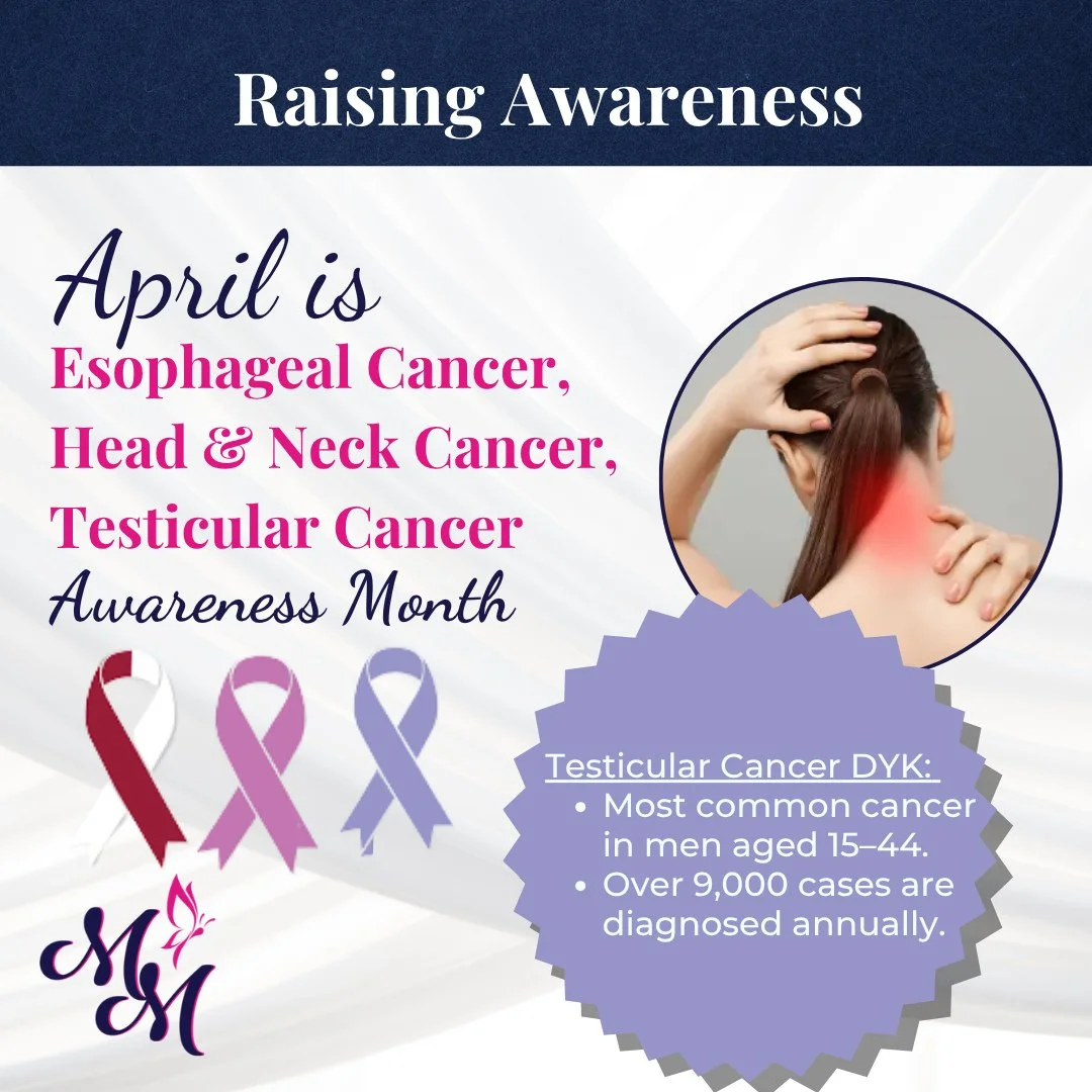 🎗️ April is Cancer Awareness Month 🎗️⁠
This month, we&rsquo;re raising awareness for Esophageal, Head &amp; Neck, and Testicular cancers, and reminding our community of the importance of education and early detection.⁠
⁠
💡 Did you know?⁠
Testicula