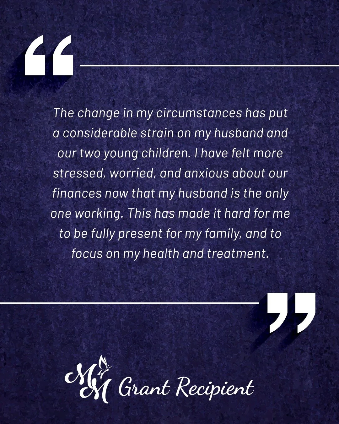 Thanks to supporters like you, Marisa&rsquo;s Mission was able to provide this family with several months of mortgage support through a Home Assistance Grant. Relieving financial stress during such a difficult time creates space for patients and fami