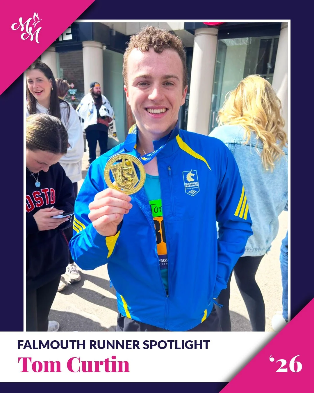 Happy Falmouth Friday 🎉

Today's Runner Spotlight is Tom Curtin!

Our Falmouth team is made up of incredible individuals, each with their own story, motivation, and reason for running in support of Marisa's Mission. Get to know Tom by reading his sp