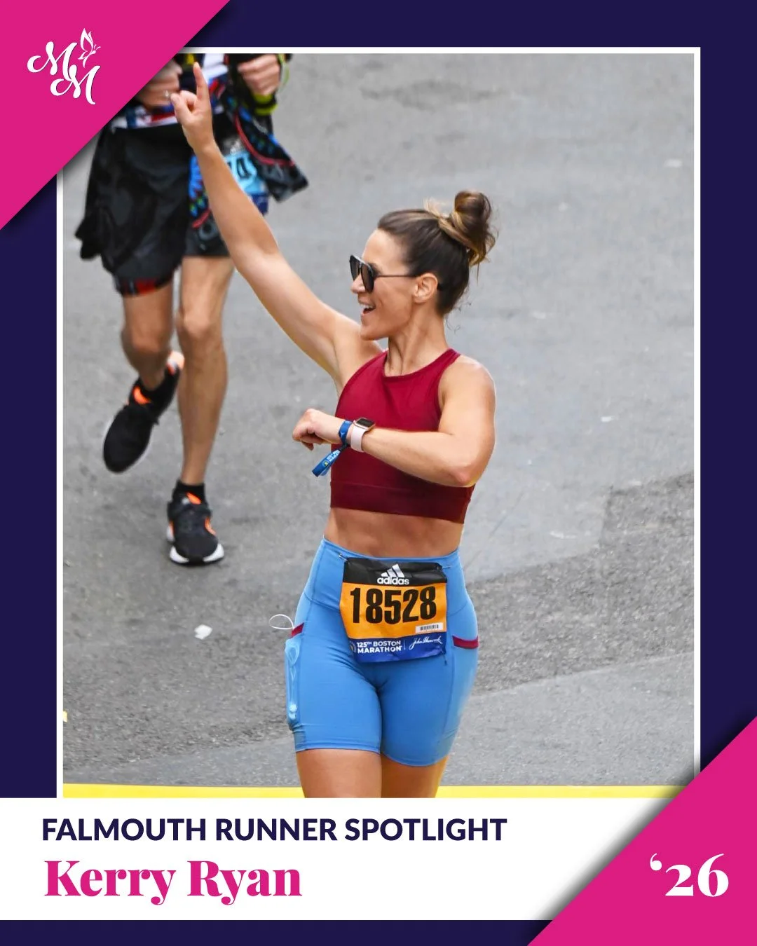 Happy Falmouth Friday 🎉

Today's Runner Spotlight is Kerry Ryan!

Our Falmouth team is made up of incredible individuals, each with their own story, motivation, and reason for running in support of Marisa's Mission. Get to know Kerry by reading her 